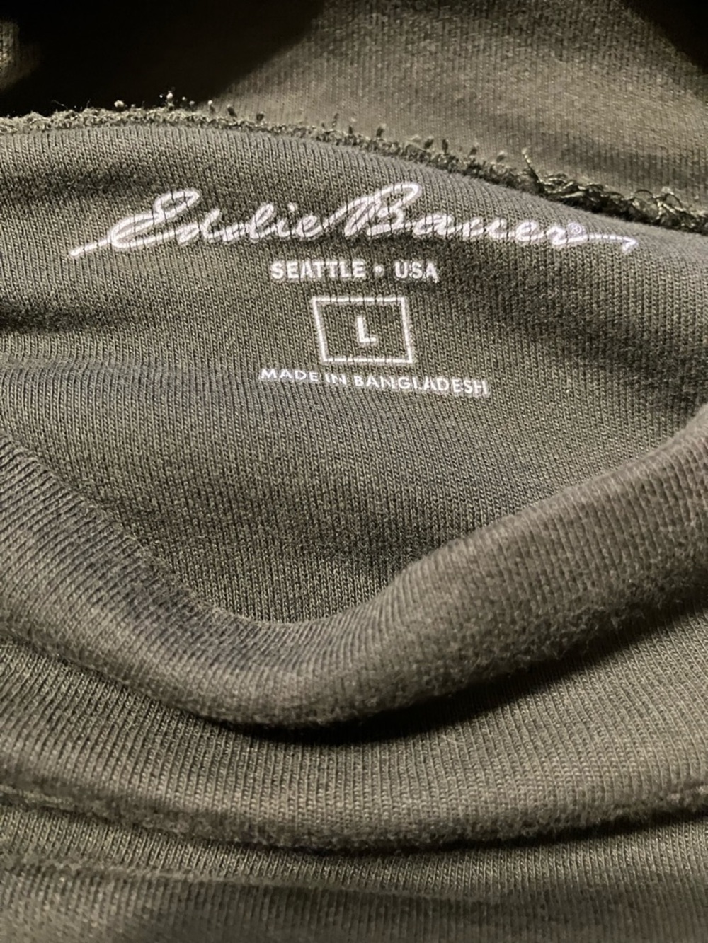 Eddie Bauer Black Short-Sleeve Crewneck Tee